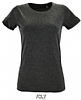 Camiseta Mujer Regent Fit Jaspeado Sols - Color Antracita Mezcla